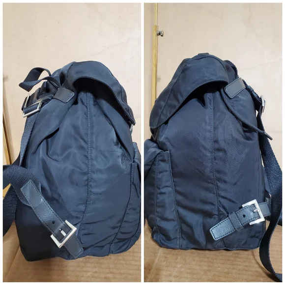 PRADA Black Tessuto Nylon Zainetto Backpack Bag  - Picture 7 of 11